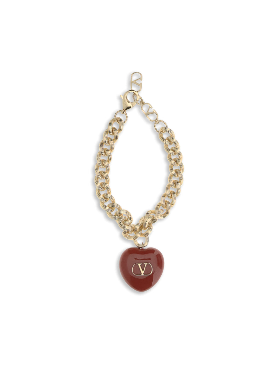 Coeur Royal Chain Bracelet Oro/rosso Brass Bracelets