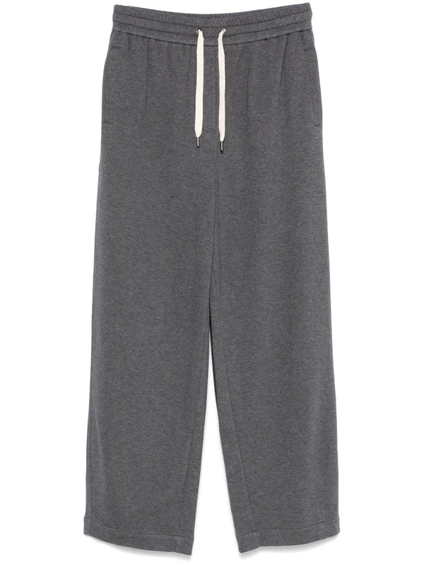 Brunello Cucinelli Cotton 93% joggers in gray