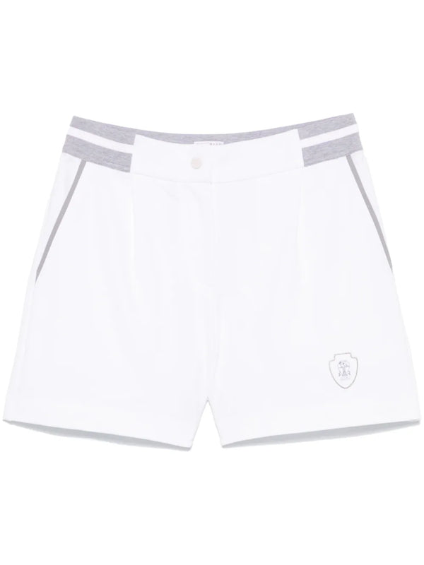 Brunello Cucinelli Cotton 98% shorts in white