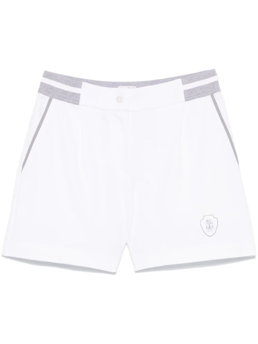 Brunello Cucinelli Cotton 98% shorts in white