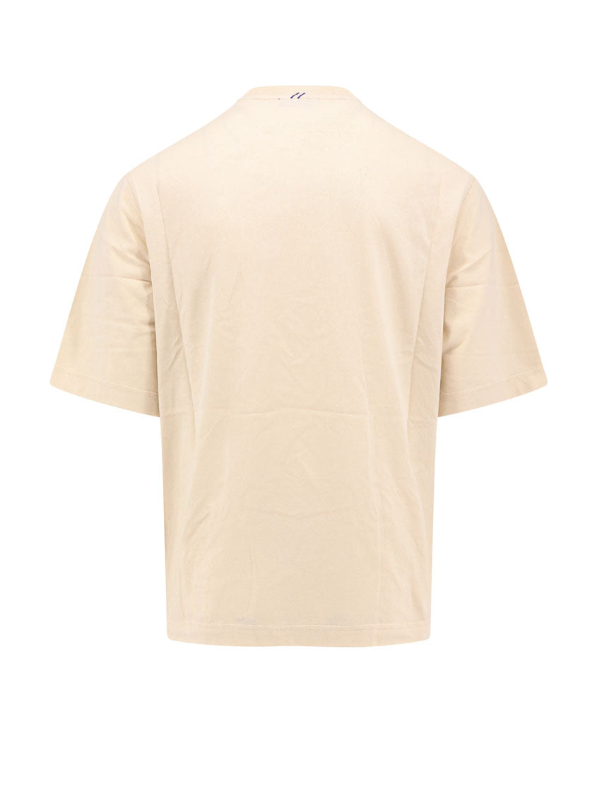 Burberry T-Shirts And Polos Beige 100 % Cotone Biologico