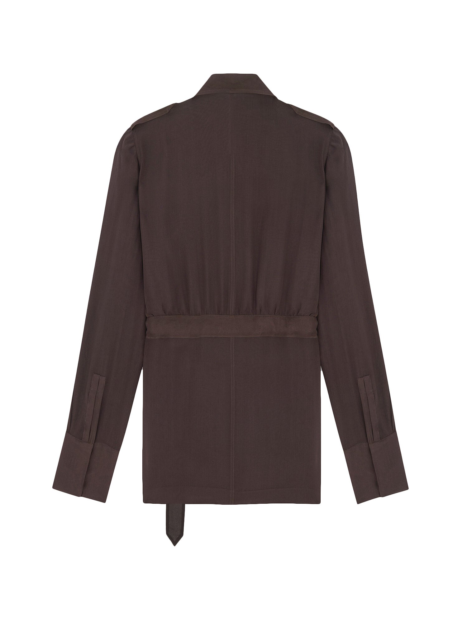 Saint Laurent Dresses Brown Seta Biologica