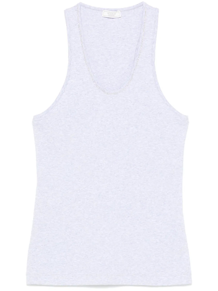 Peserico Cotton 94% tank top in white