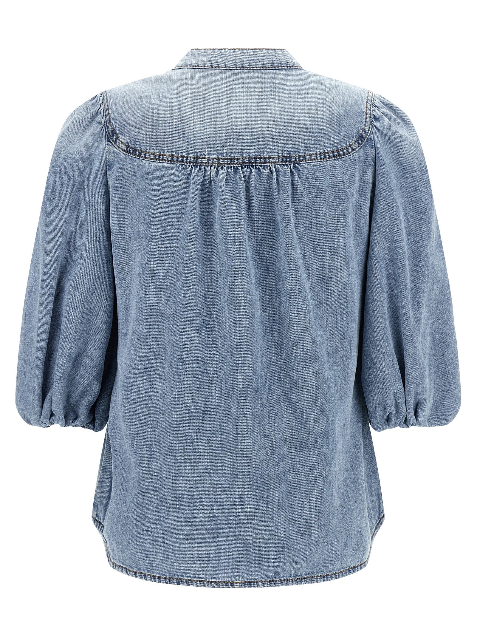Lucky blouse Light Blue Cotton Shirt