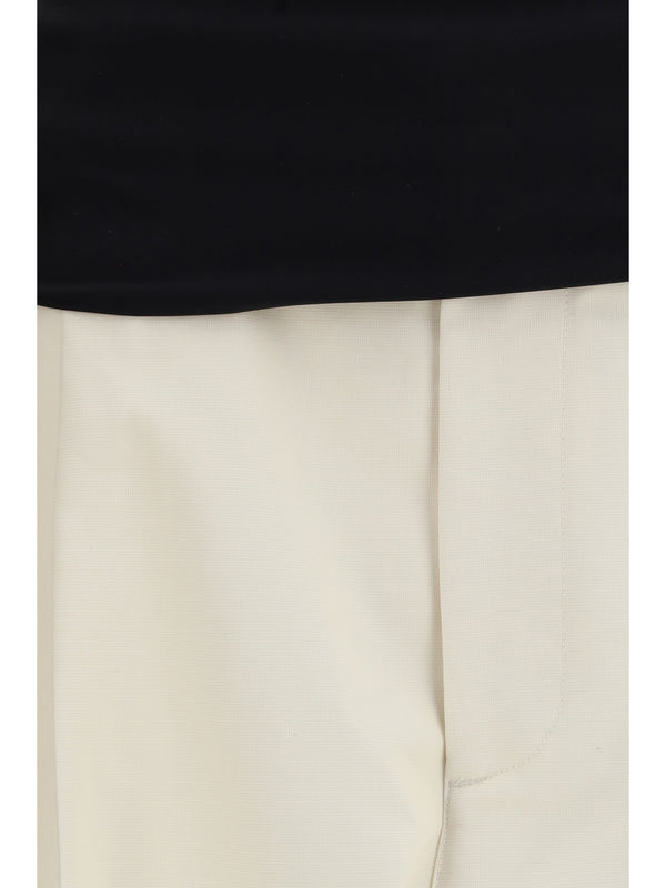 Wide-Leg Pants Wendy White-Black White/black Cotton Trousers