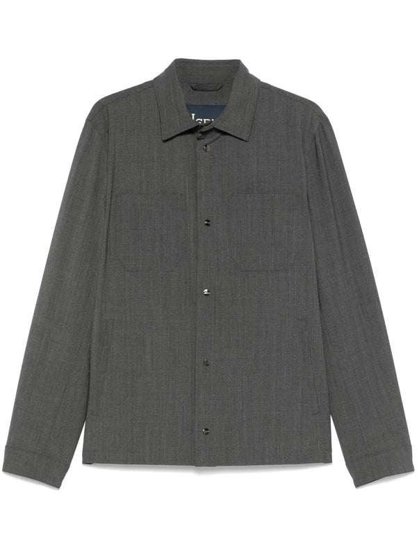 Herno Polyester 53% overshirt in gray