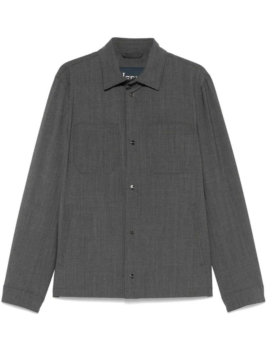 Herno Polyester 53% overshirt in gray