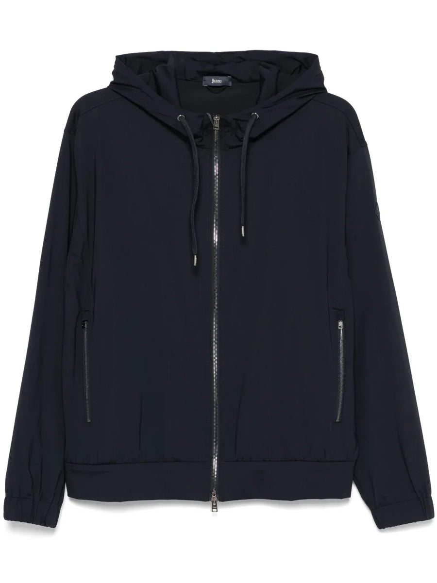 Herno Outer: Polyamide 77% hoodie in black