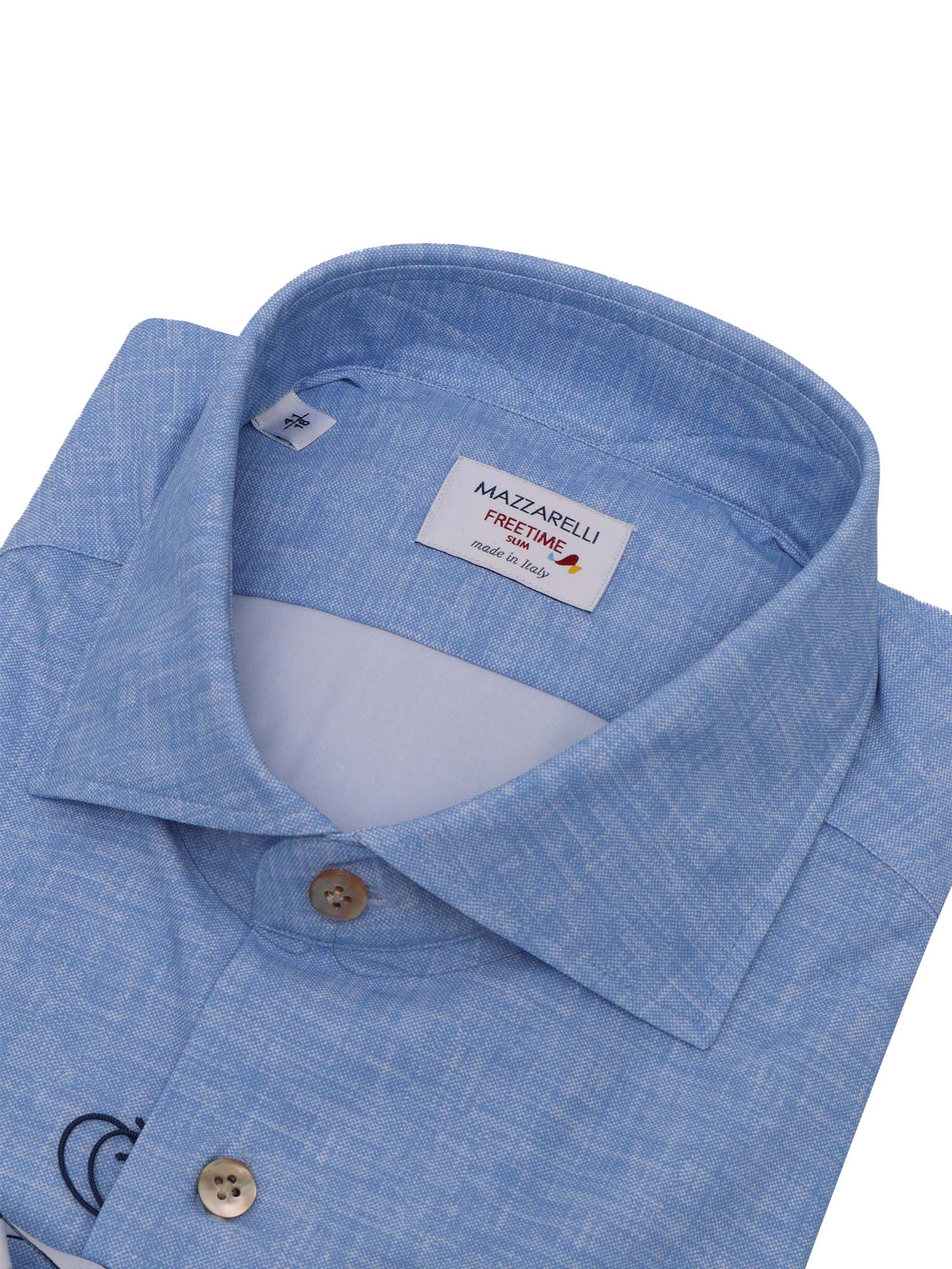 LIGHT BLUE STRETCH SHIRT Cotton