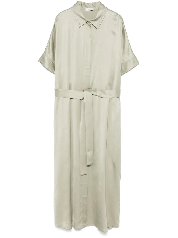 Peserico Viscose 100% dress in sage green