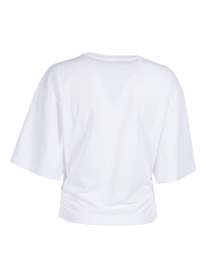 SHARI SCULPTURAL TEE White Regenerative Cotton Short Sleeves T-shirt