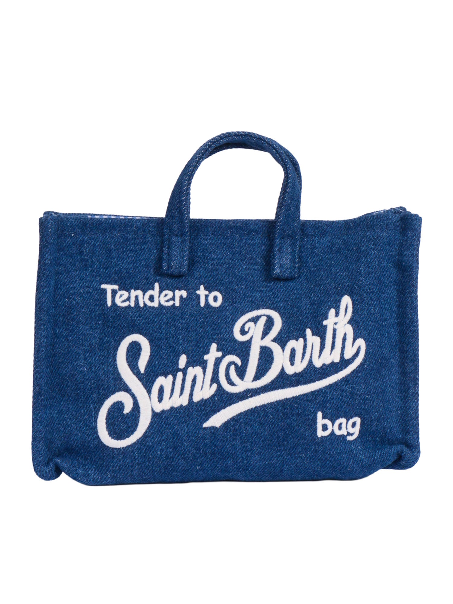 Phone Bag Denim-Denim Emb Blue Cotton Polyester Handbag