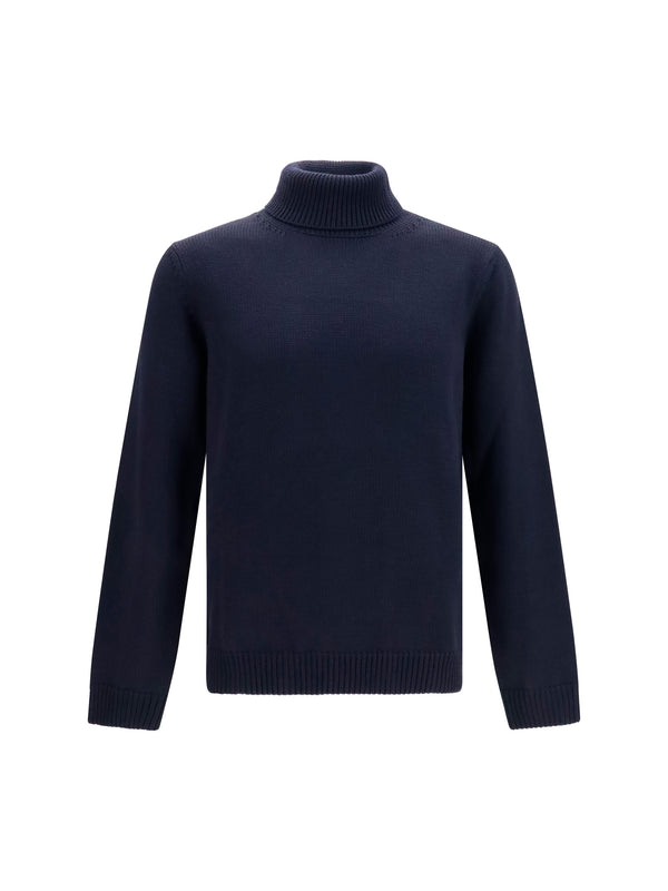 Roberto Collina 100% Merino wool sweater in navy