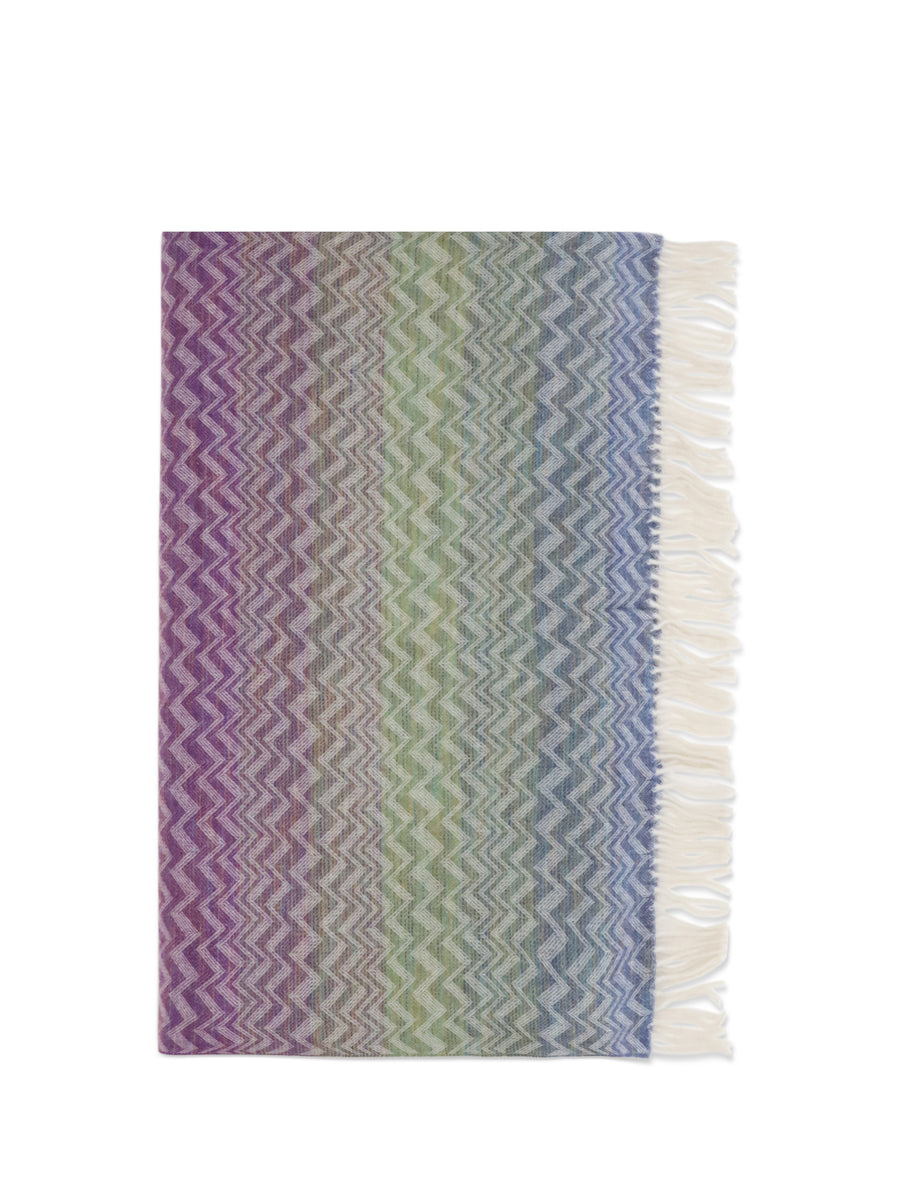 Missoni 70% wool throw in multicolor