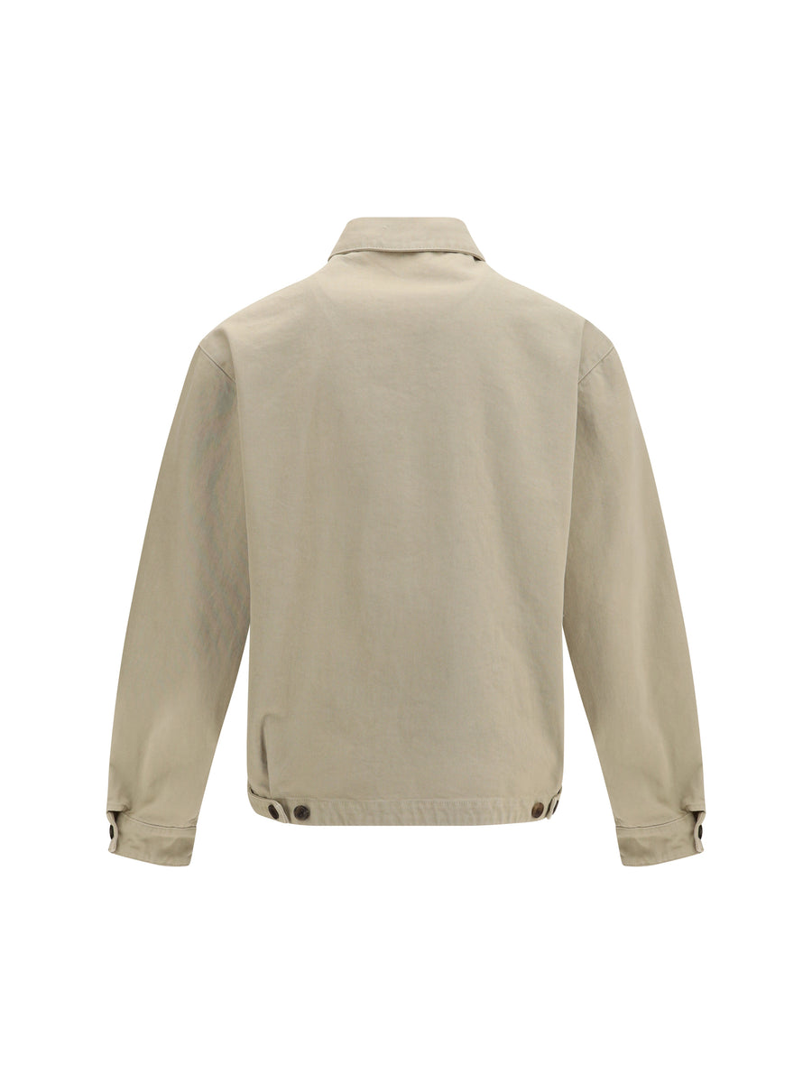 Denim Blouson Jacket Sand Cotton