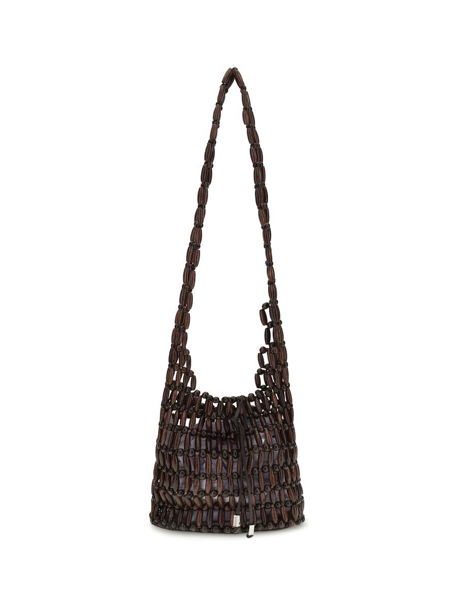 Coronado Bag Wood Beads Shoulder