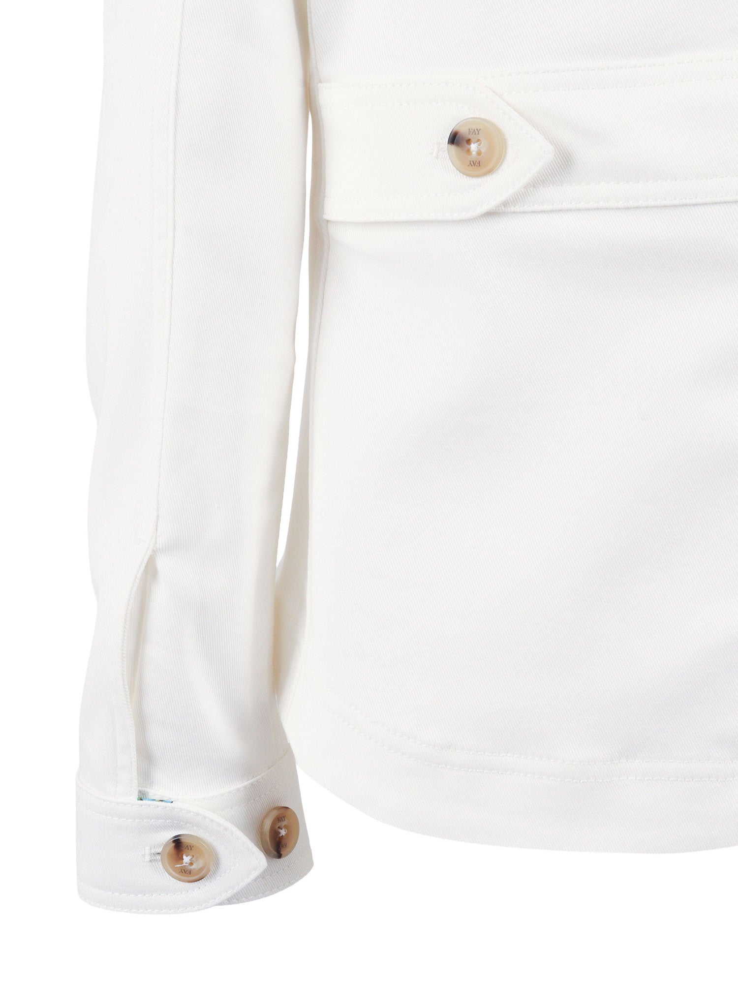 SHIRT GANCIO JACKET White Cotton Elastane
