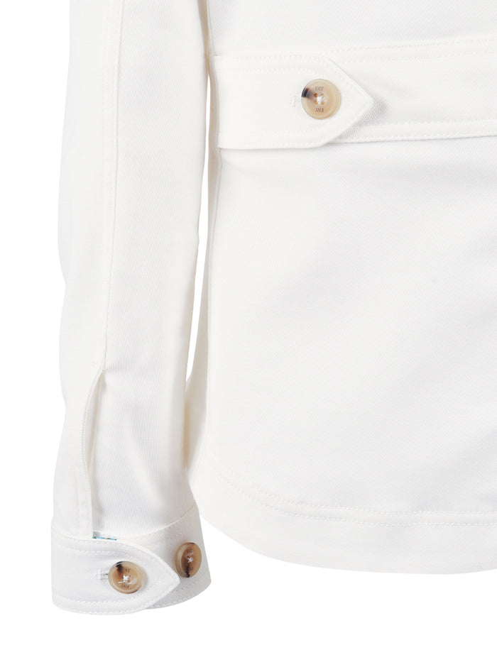 SHIRT GANCIO JACKET White Cotton Elastane