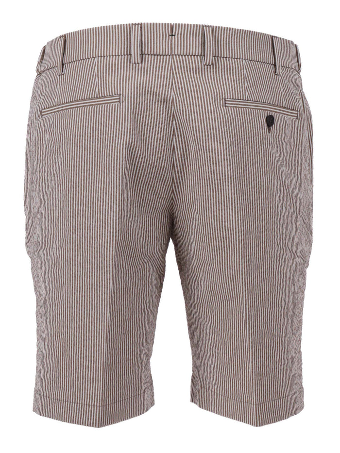 Ber_muda Elax Pants Brown Cotton Lyocell Bermuda Short