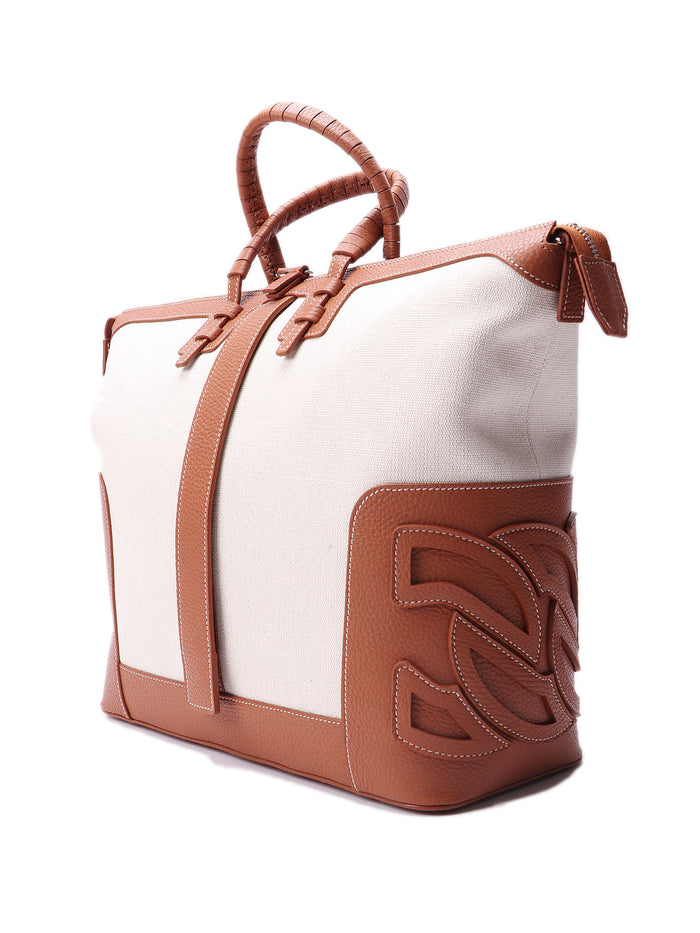 C-style Panama Brown Calf Leather Bag