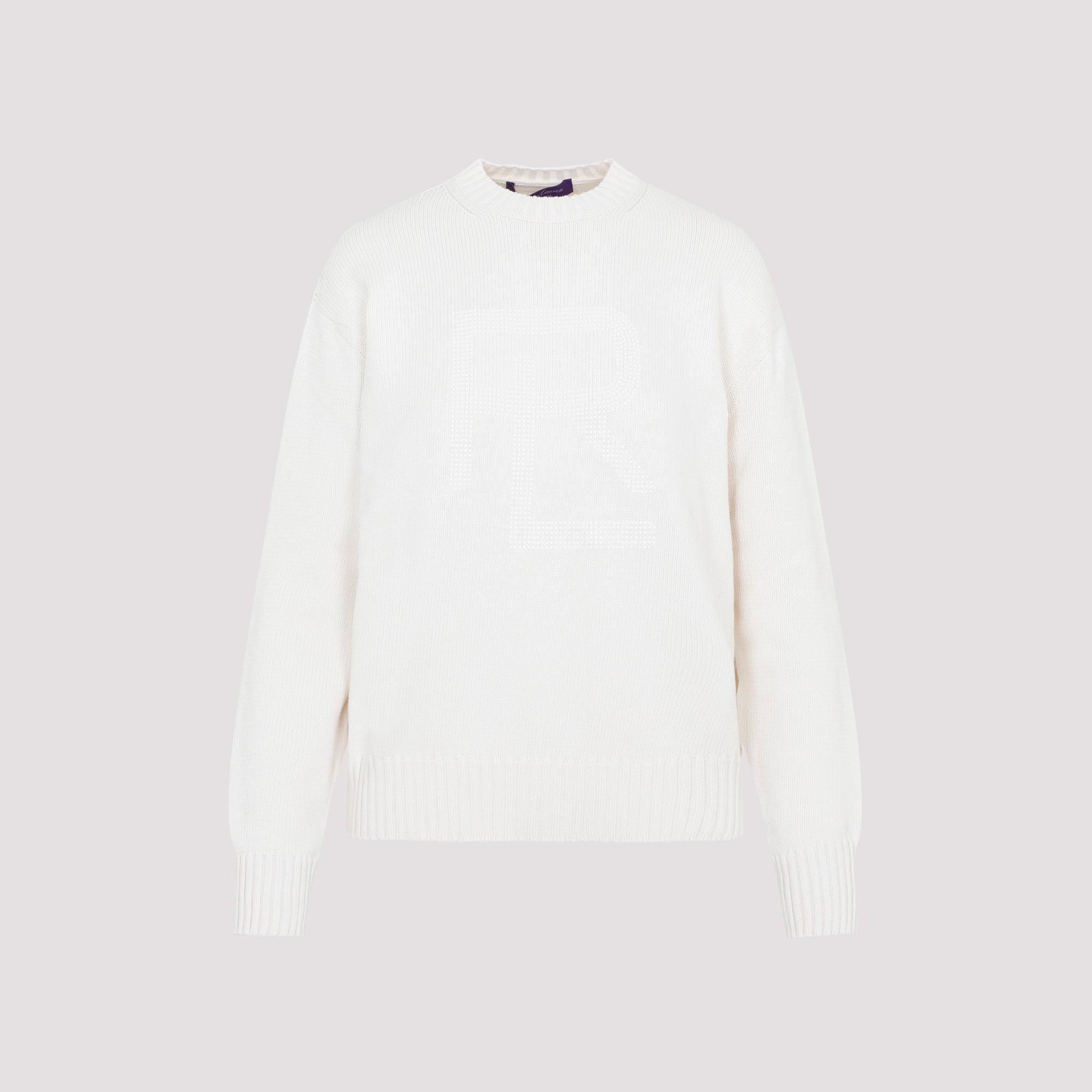 Pullover White Cotton Polyamide Sweater
