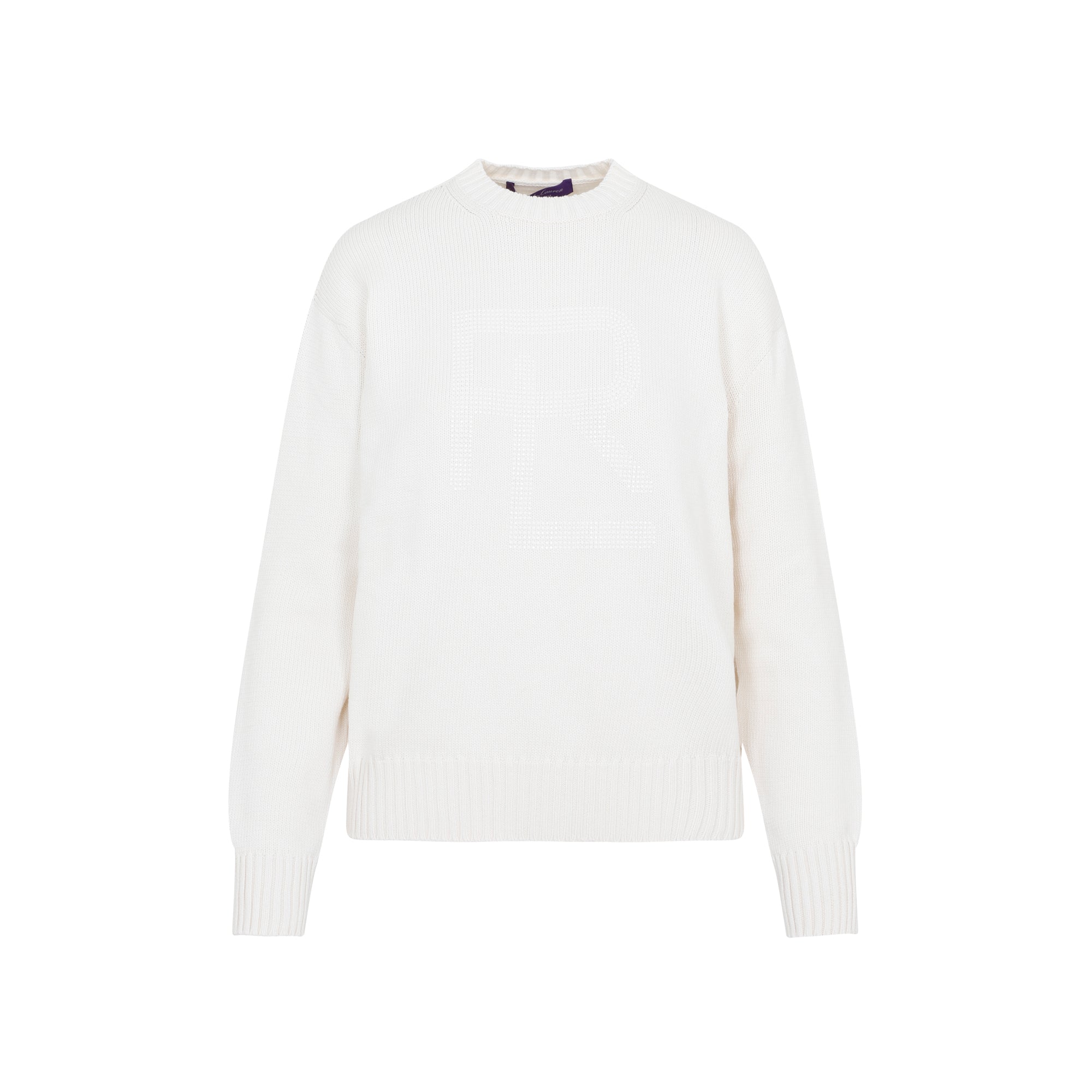 Pullover White Cotton Polyamide Sweater