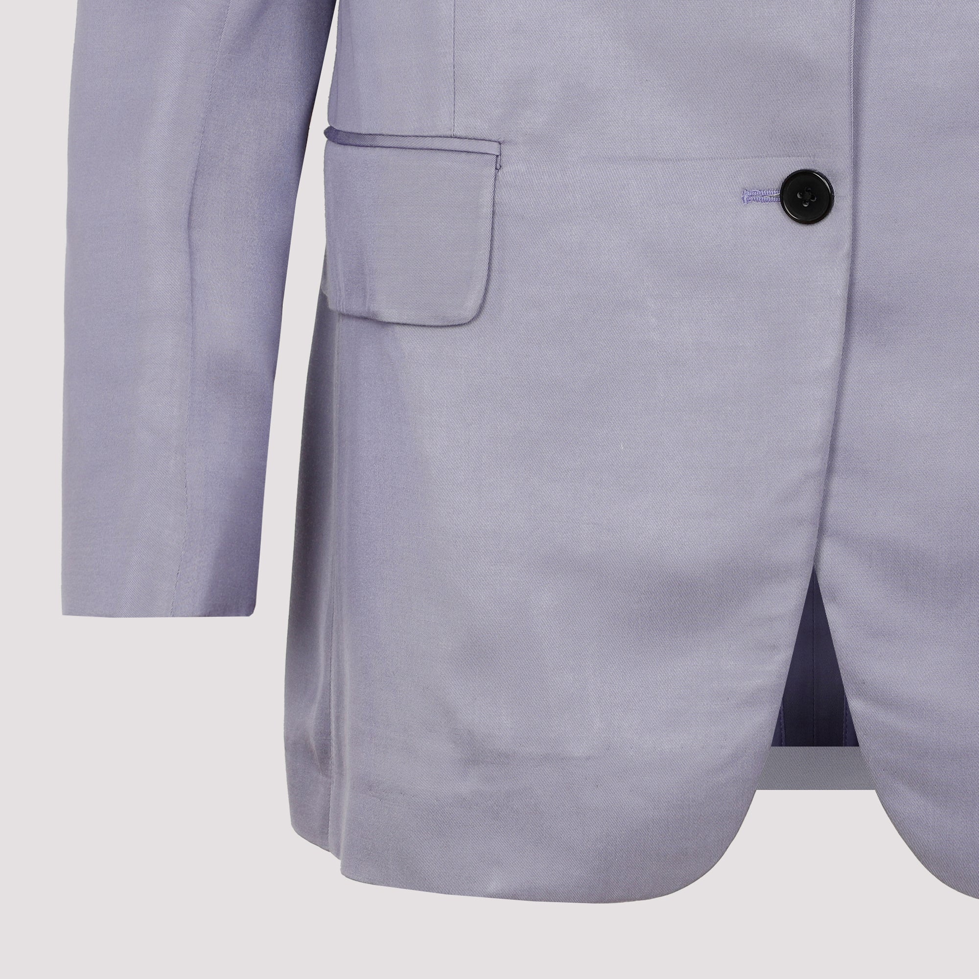 Soft Fluid Twill Boyfriend Jacket Pink & Purple Viscose
