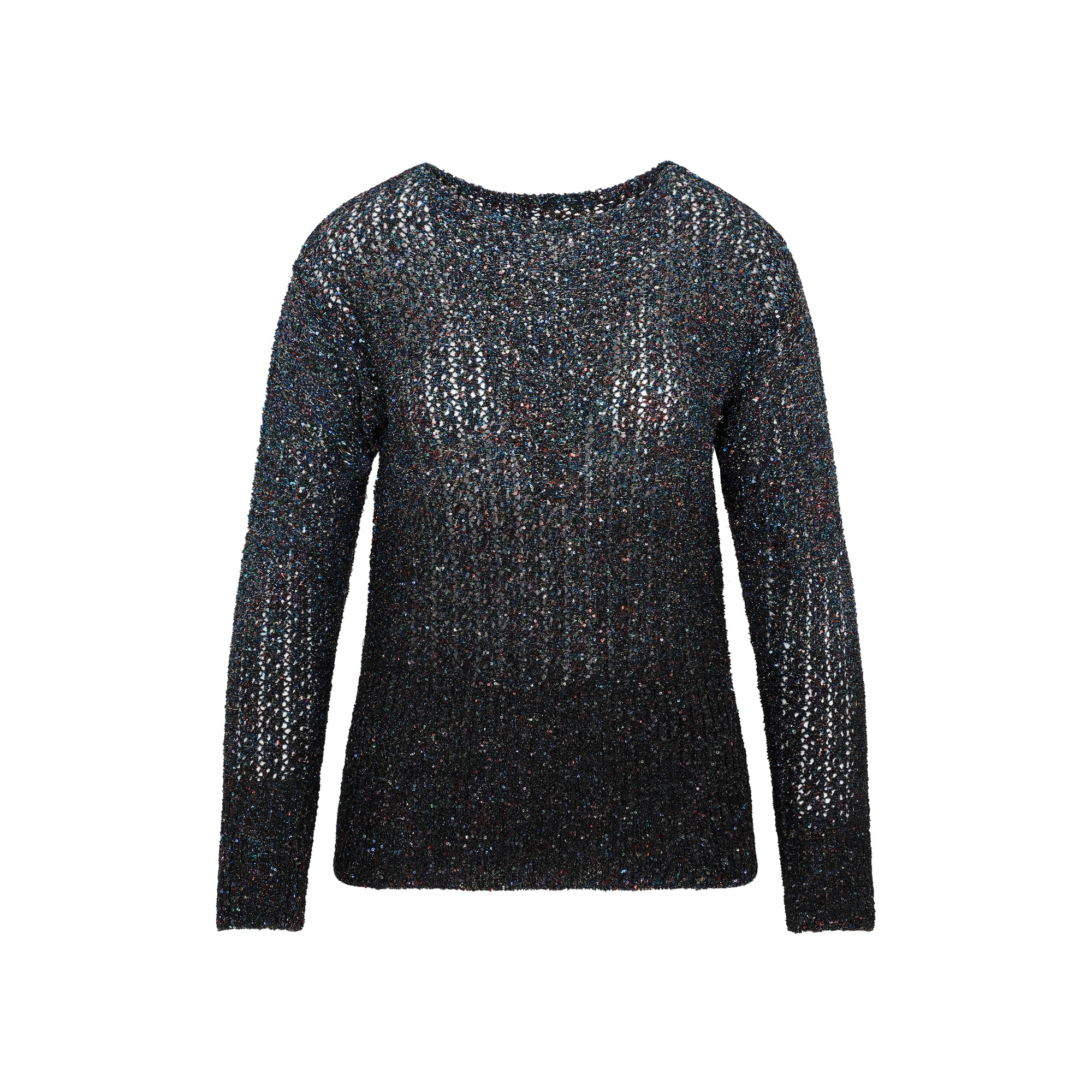 Crewneck Sweater Blue Polyamide Polyester
