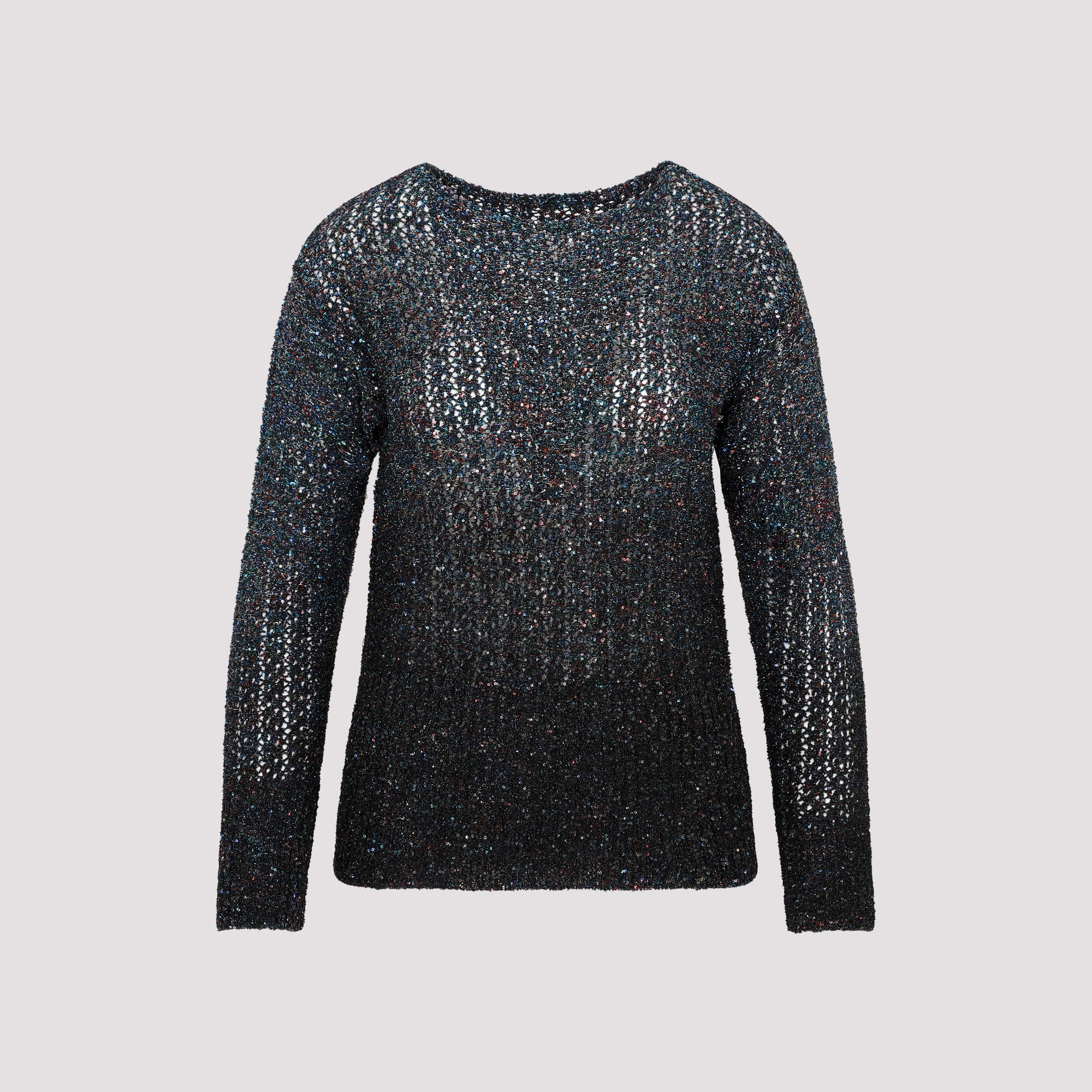 Crewneck Sweater Blue Polyamide Polyester