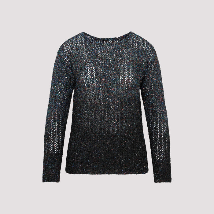 Crewneck Sweater Blue Polyamide Polyester