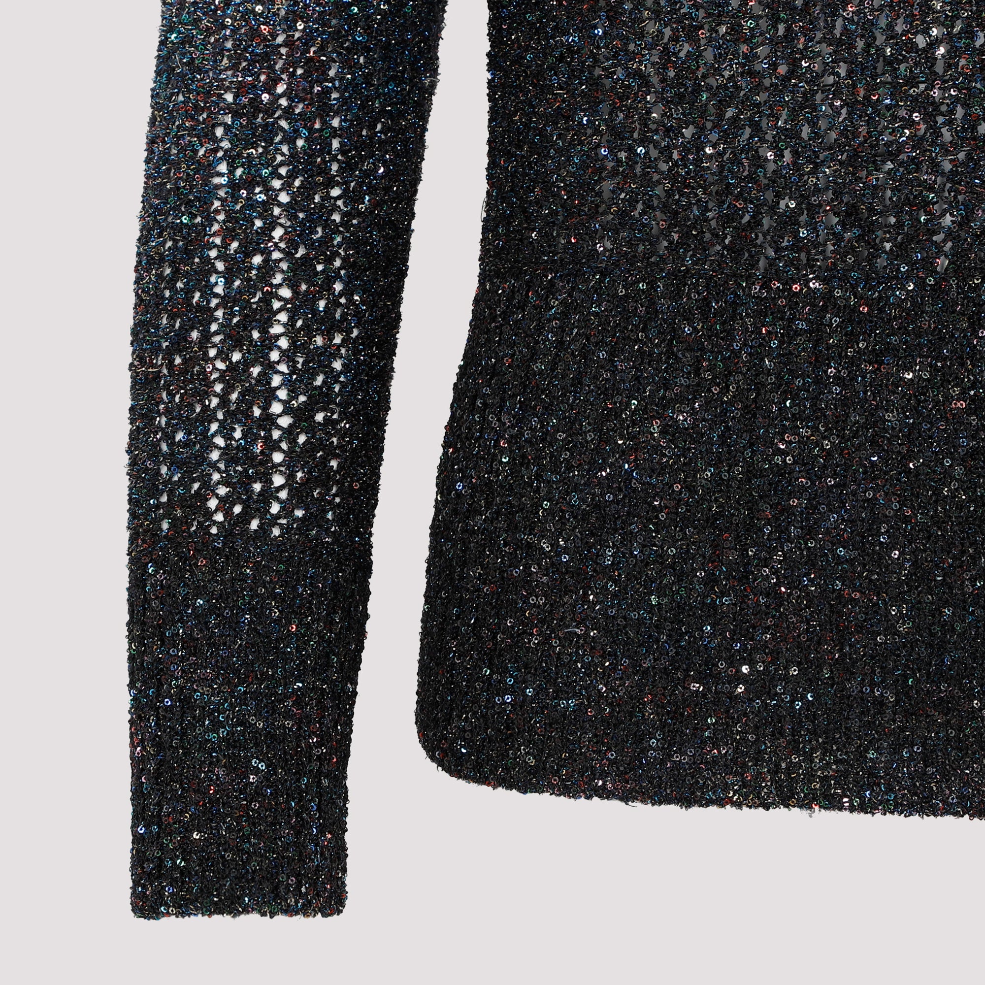 Crewneck Sweater Blue Polyamide Polyester