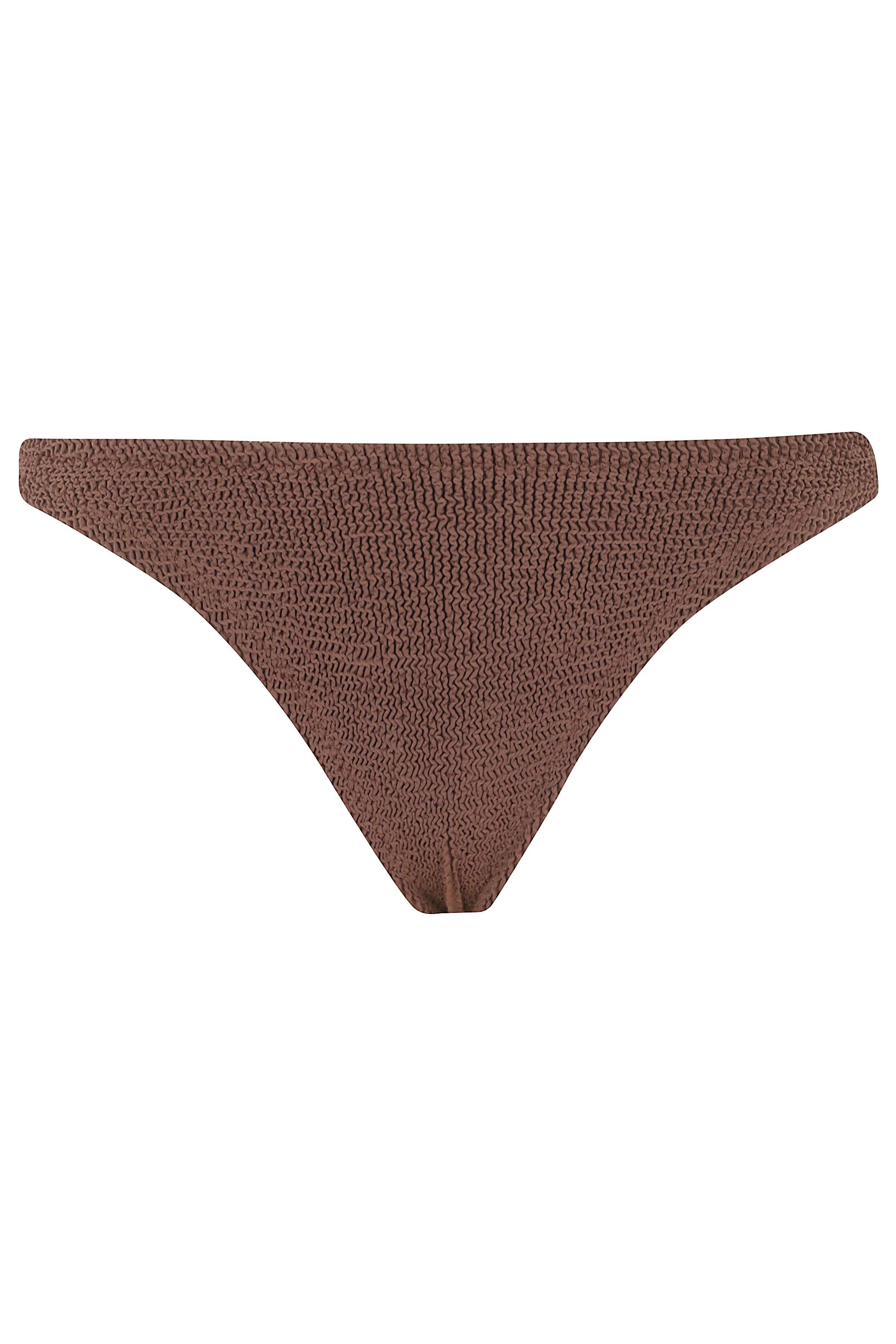 Crinkle Cheekiest Bottom Brown Poliammide Elastan Costume