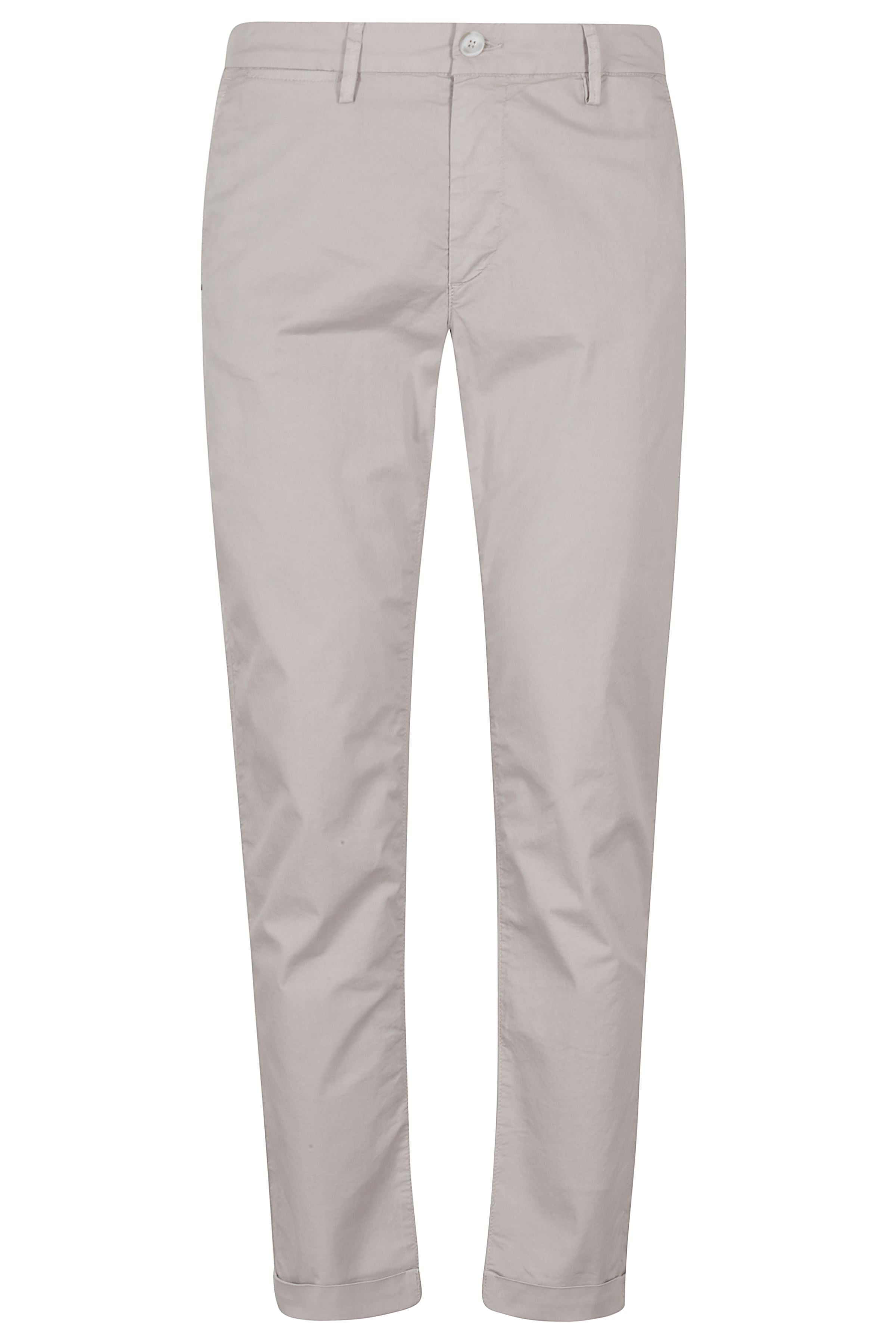 Mucha Chinos Con Risvolto Grey Cotone Elastan Pantaloni