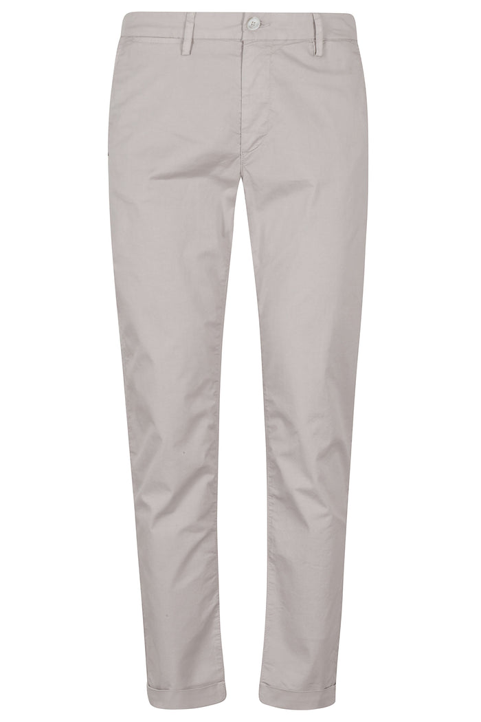 Mucha Chinos Con Risvolto Grey Cotone Elastan Pantaloni