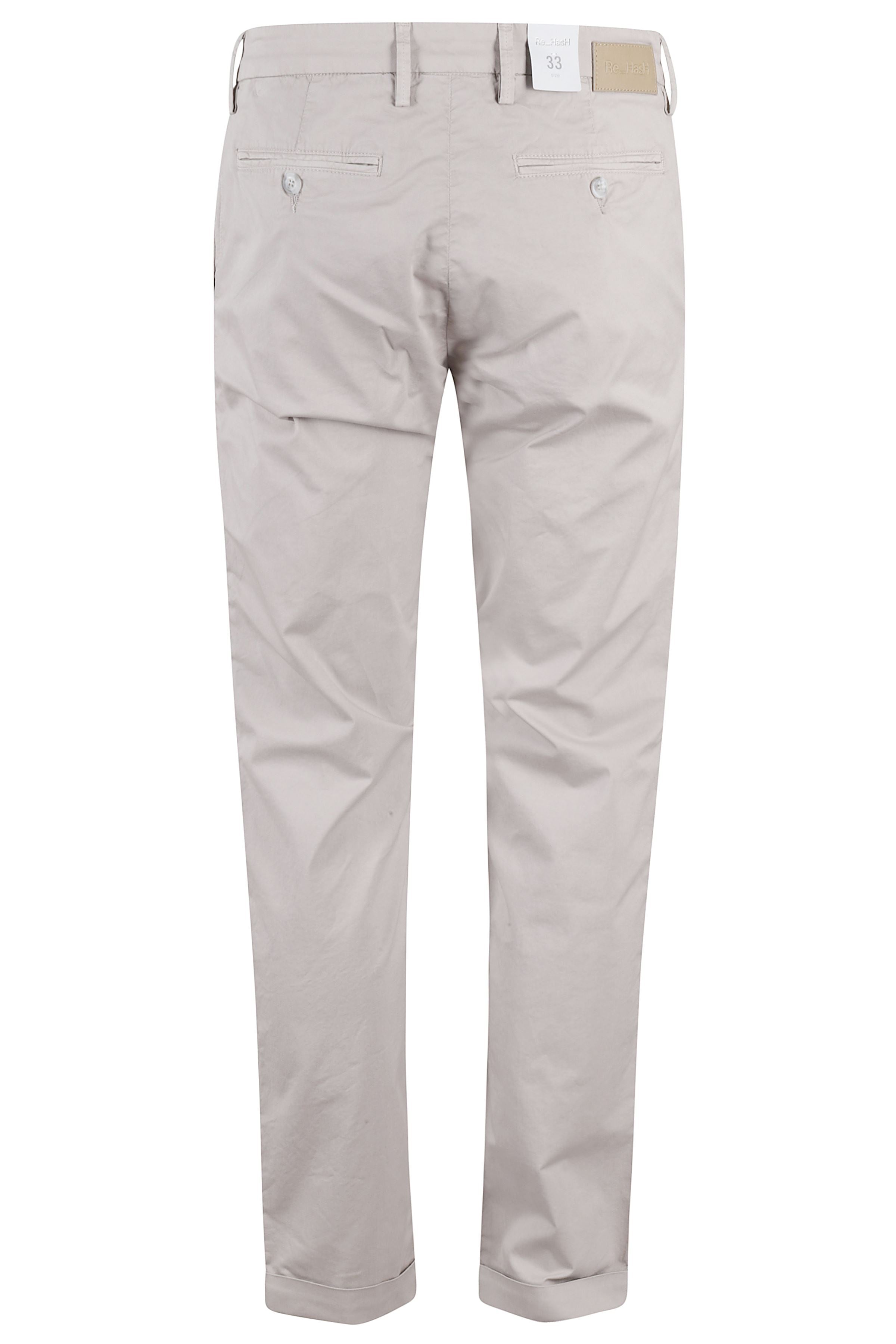Mucha Chinos Con Risvolto Grey Cotone Elastan Pantaloni