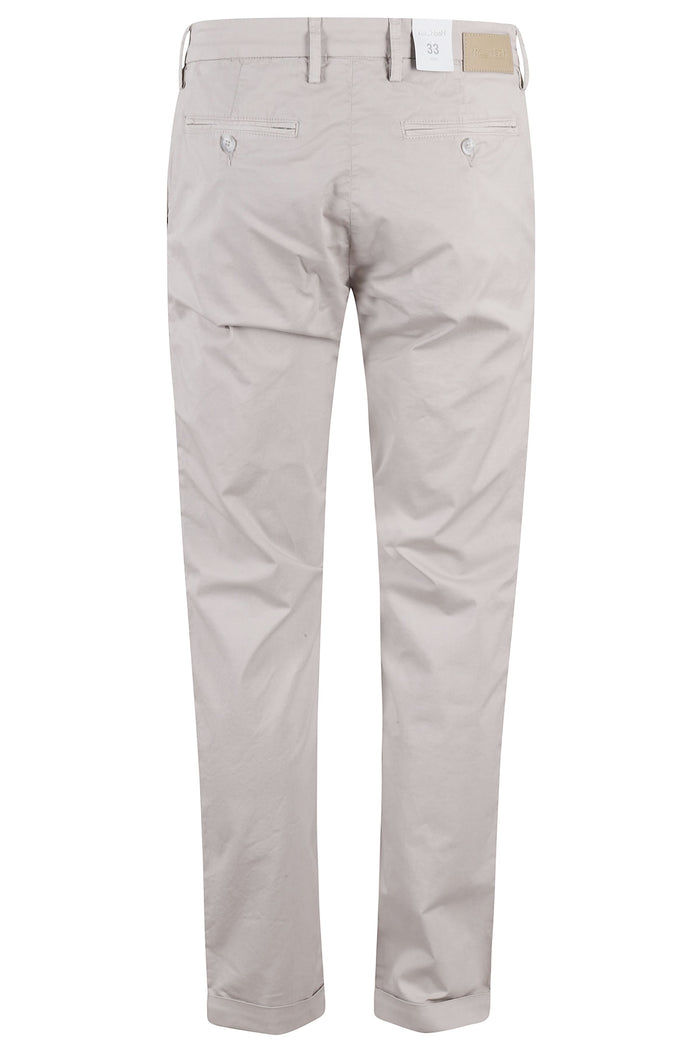 Mucha Chinos Con Risvolto Grey Cotone Elastan Pantaloni
