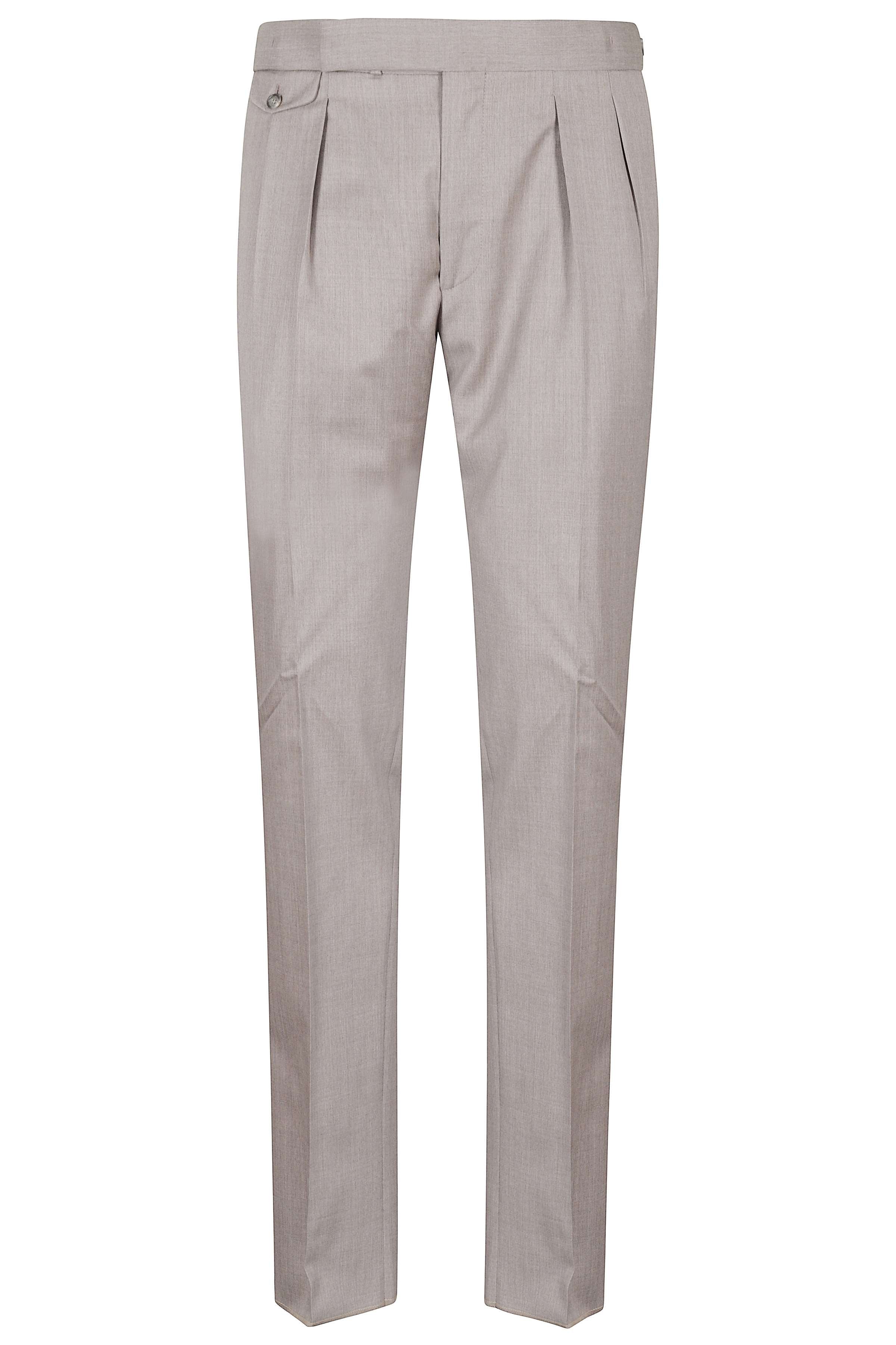 Pant Doppia Pinces Lana Grey Pantaloni