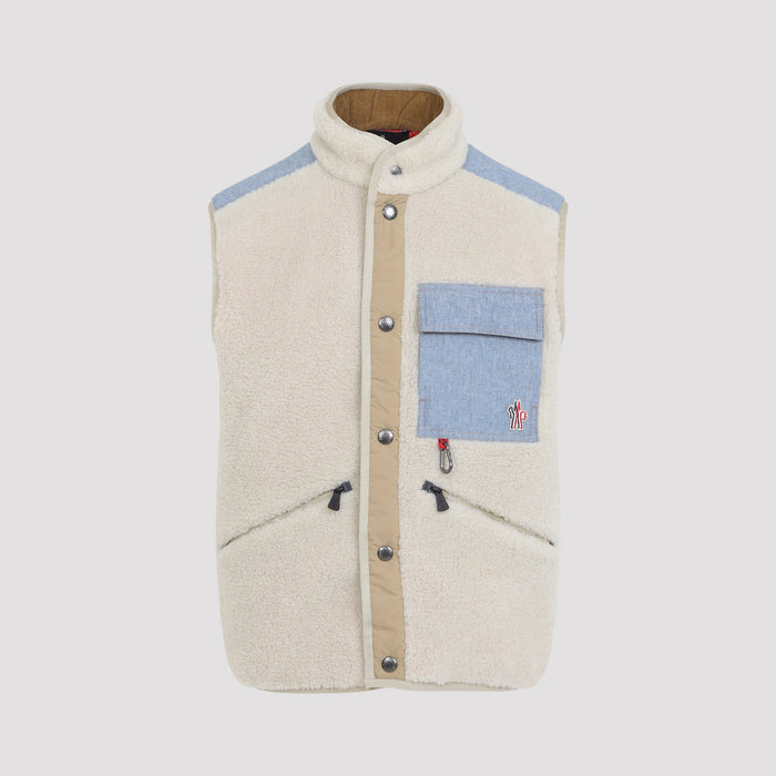 Acrylic Gilet Nude & Neutrals Polyester