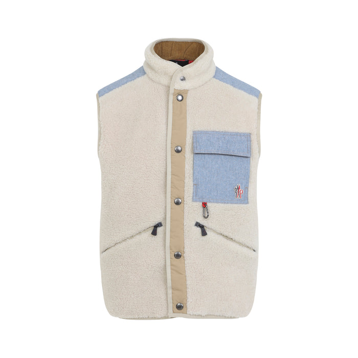 Acrylic Gilet Nude & Neutrals Polyester
