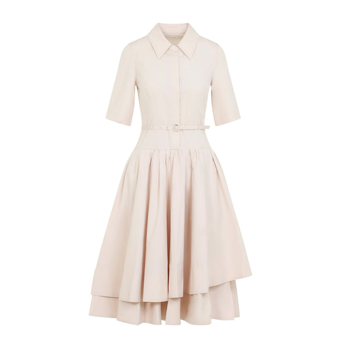 Ss Belted Dress Pink & Purple Cotton