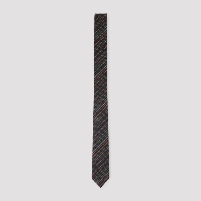 Signature Stripe Tie Silk