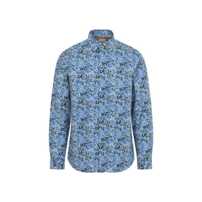 Slim Fit Shirt Blue Cotton