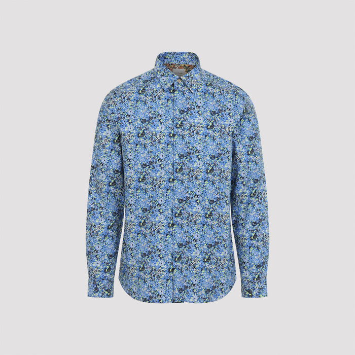 Slim Fit Shirt Blue Cotton