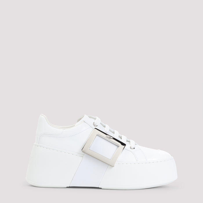 Viv Skate Sneakers White Leather Rubber Shoe