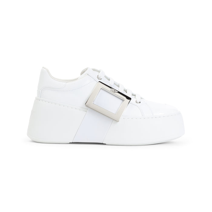 Viv Skate Sneakers White Leather Rubber Shoe