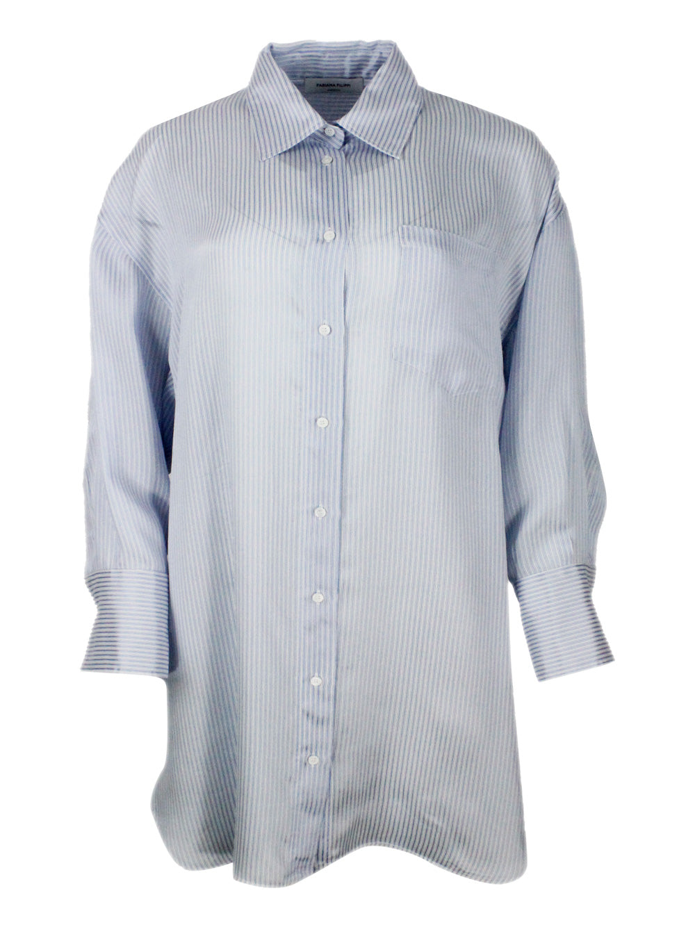 Fabiana Filippi Shirts Clear Blue 85vi 15se