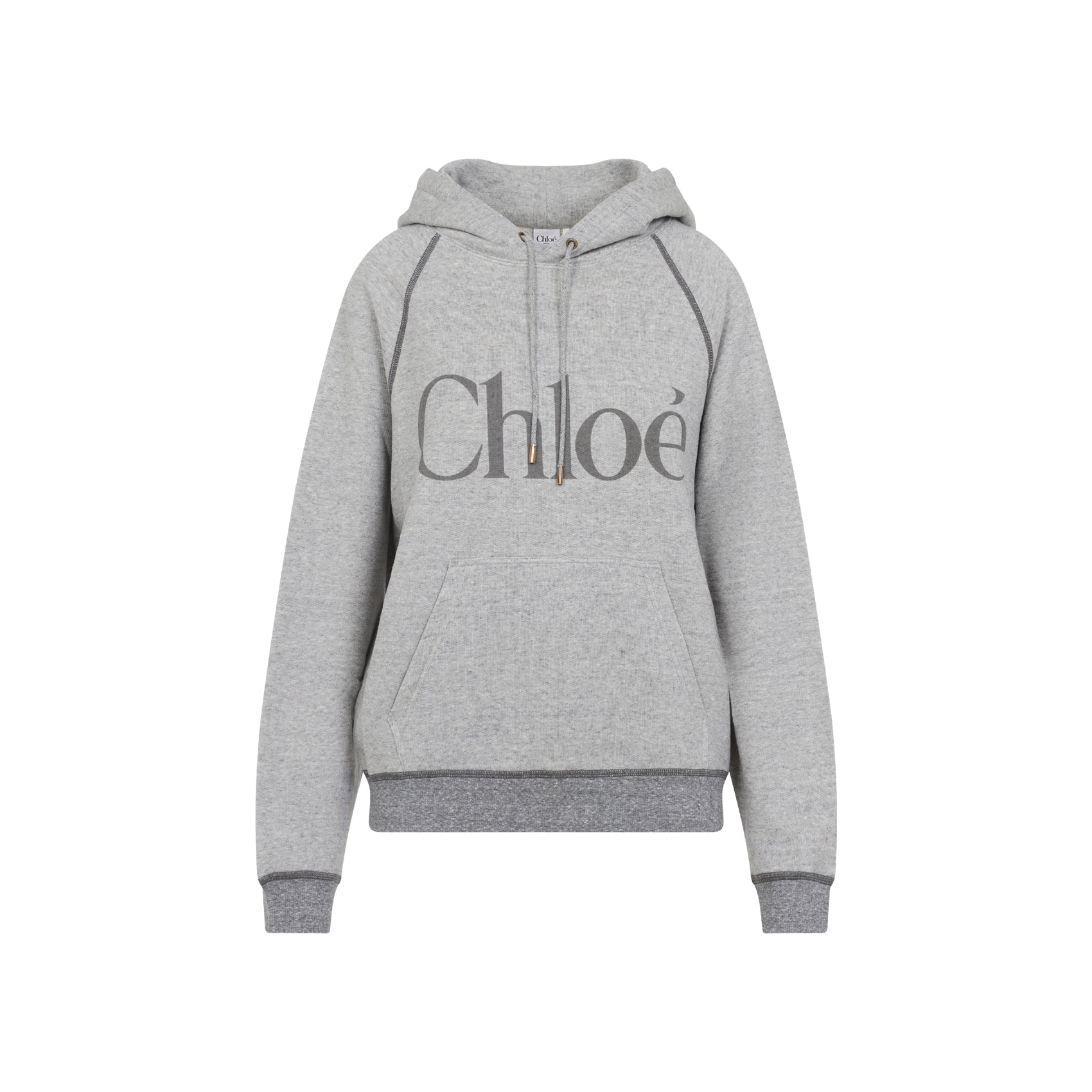 Hoodie Grey Cotton Lyocell Elastane Sweatshirt