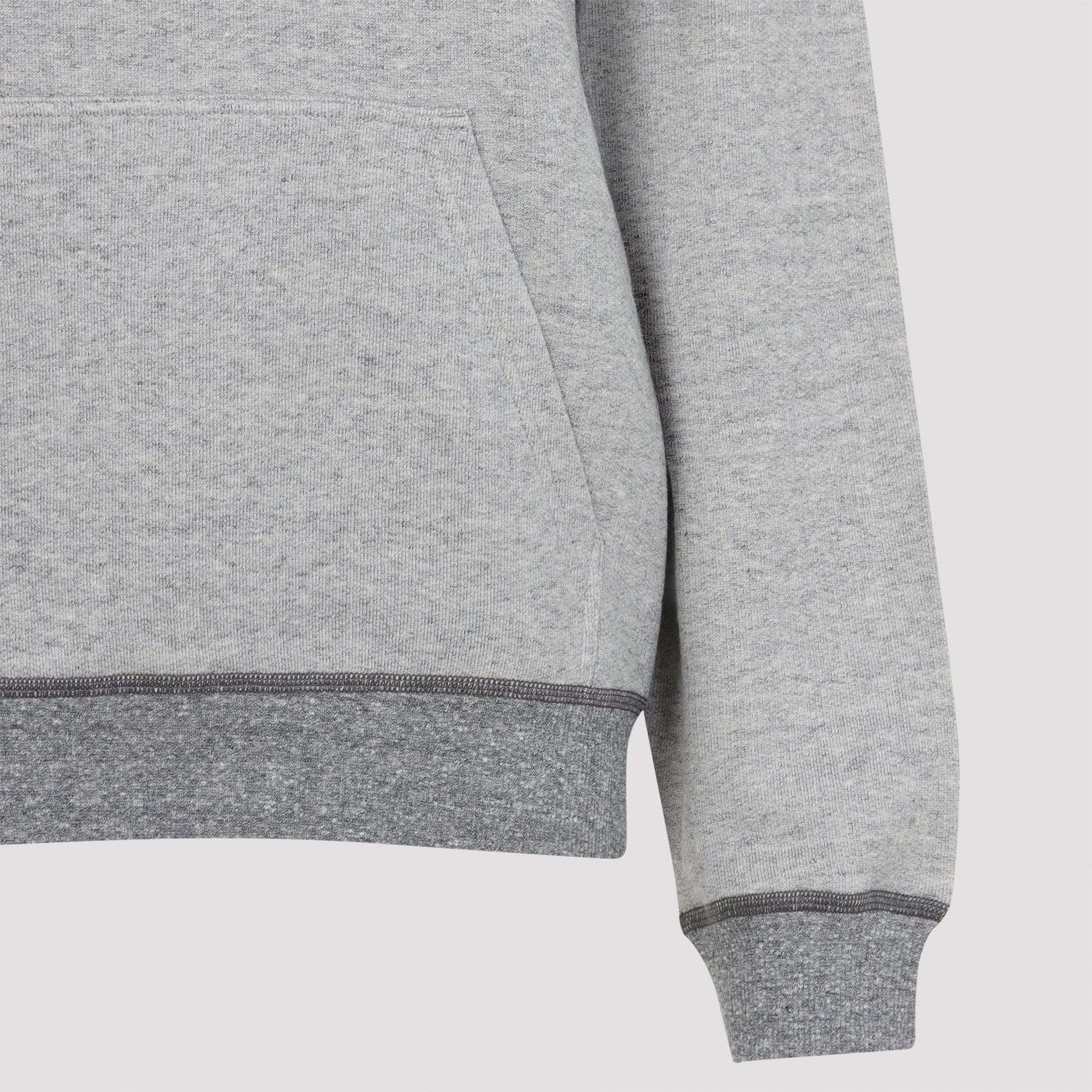 Hoodie Grey Cotton Lyocell Elastane Sweatshirt