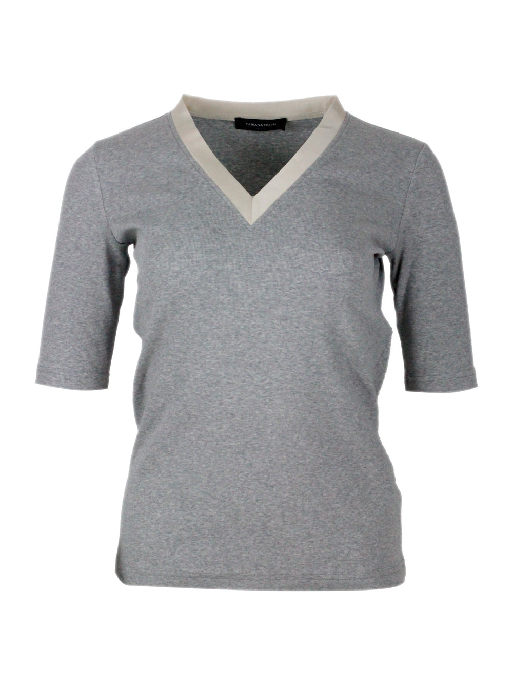 Fabiana Filippi T-Shirts And Polos Grey 94co 6ea