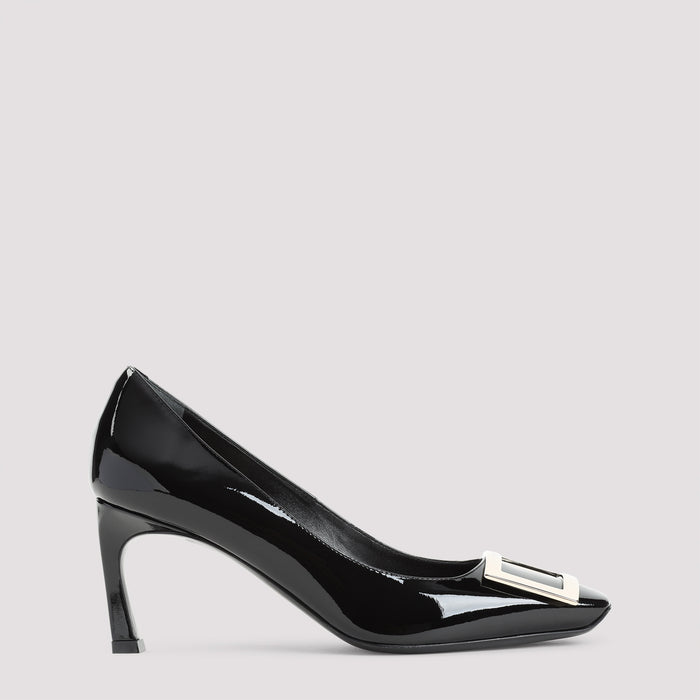 Belle Trompette Pumps Black Calf Leather Shoe
